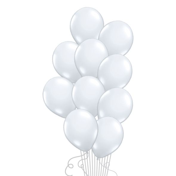 Pearl White Balloon Bunch