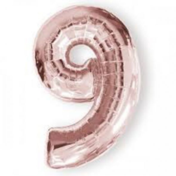 Rose Gold Number 9 Balloon - 34inch