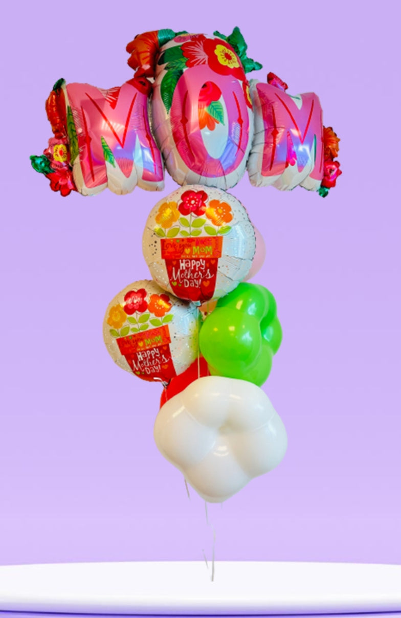 Mom Flower Balloon Bunch