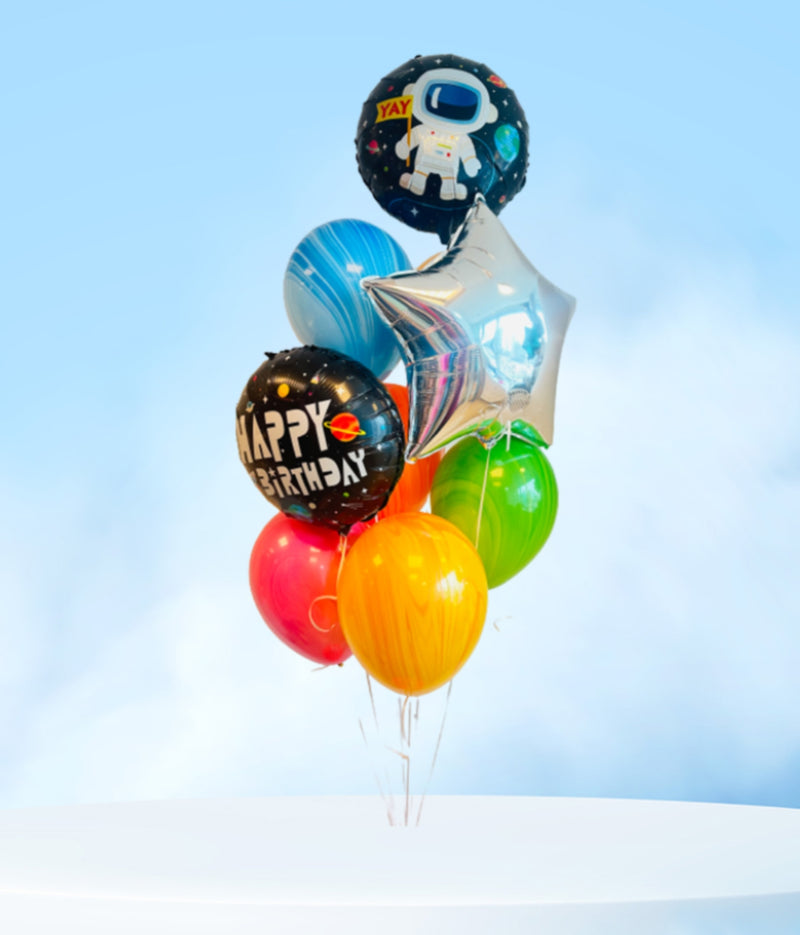 Astronaut Birthday Balloon Bunch