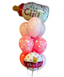 Baby Girl Pink Balloon Bunch