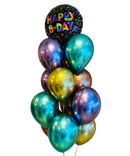 Black and Chrome Balloon Bunch