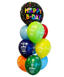 Colorful Black Dots Balloon Bunch