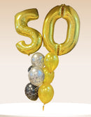Fifty Gold Balloon Bunch