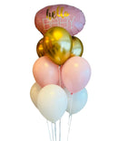 Hello Baby Girl Pink Balloon Bunch