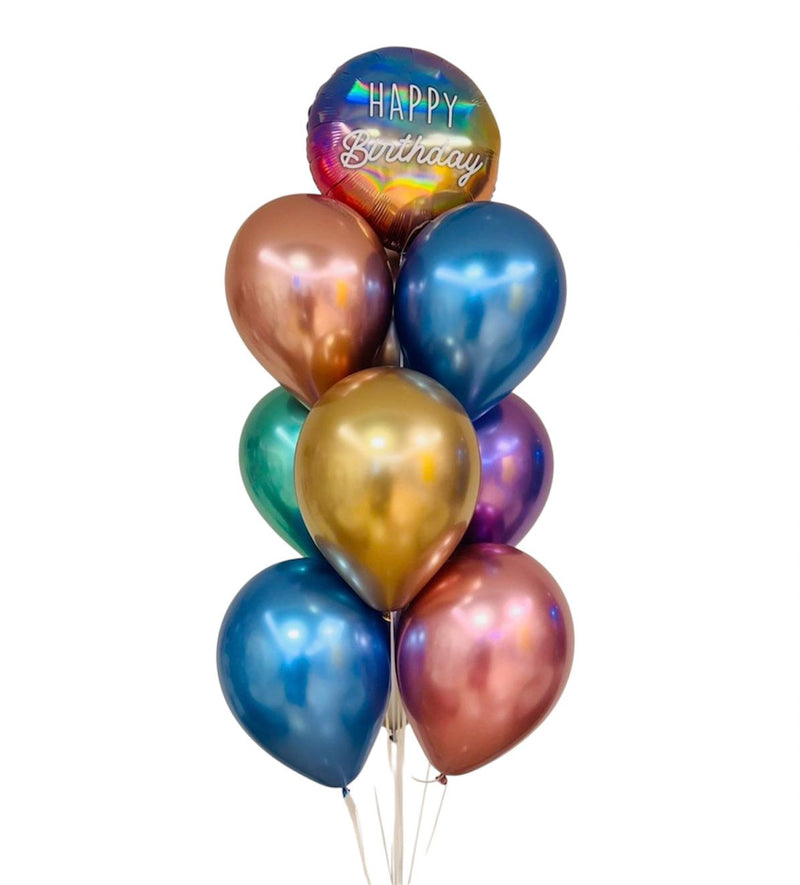 Rainbow Birthday Balloon Bunch