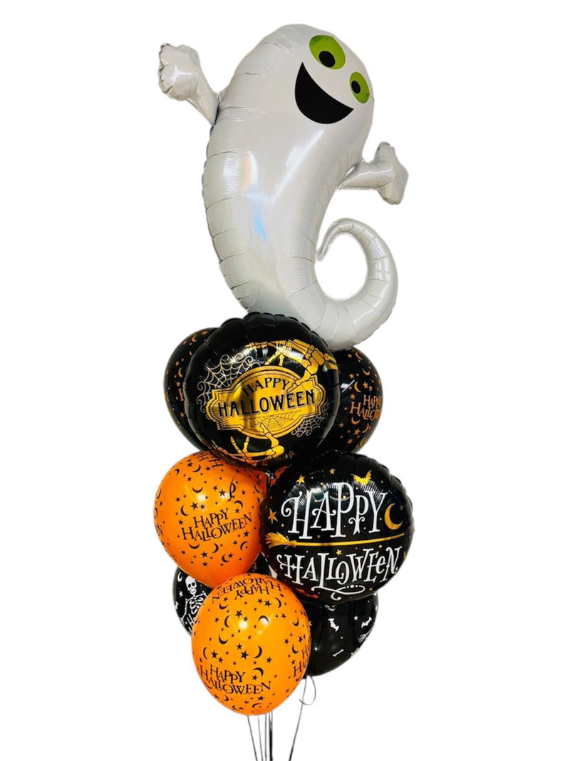 Ghost Halloween Balloon Bunch