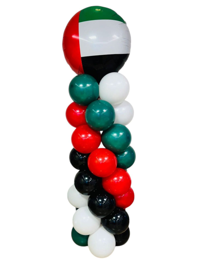 UAE National Day Flag Balloon Pillar