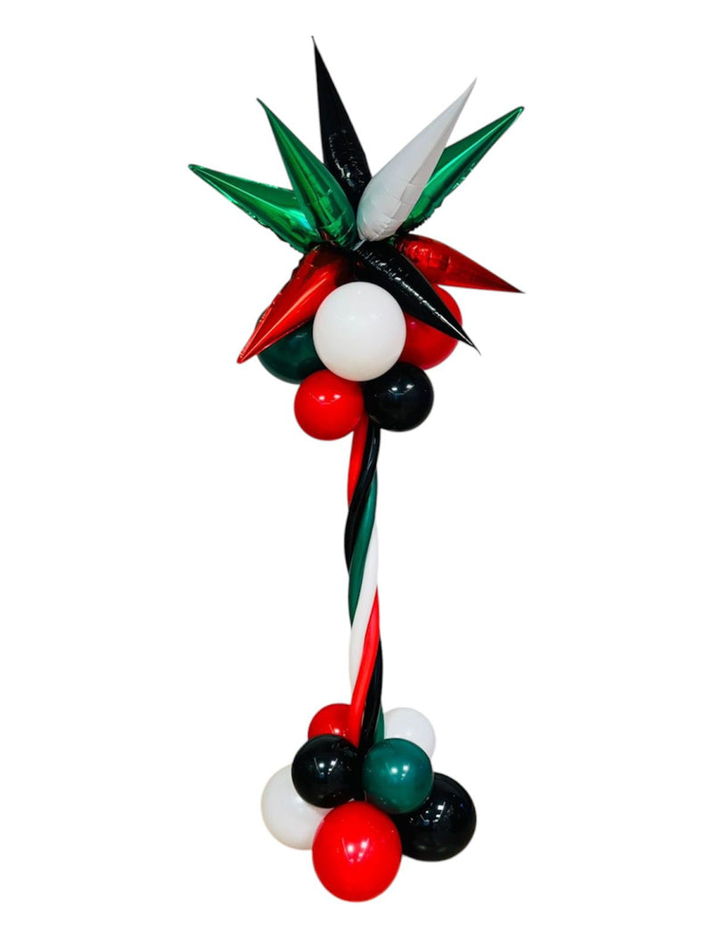 UAE National Day Starbust Balloon Pillar