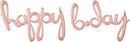 Happy Birthday Rose Gold Script Banner
