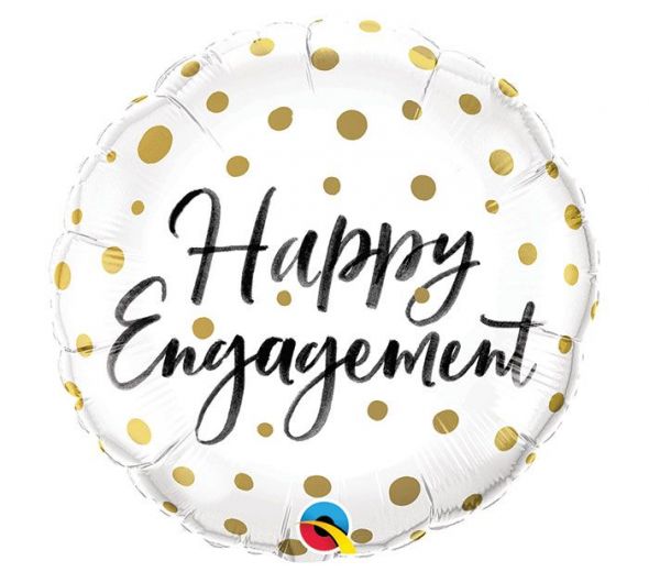 Engagement Gold Dots Balloon