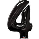 Black Number 4 Balloon