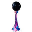 Gender Reveal Black Balloon