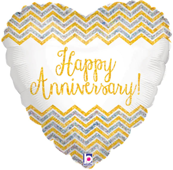 Chevron Happy Anniversary Balloon