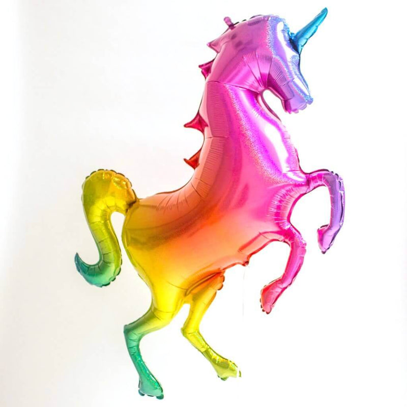 Glitter Rainbow Unicorn Balloon