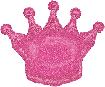 Glittering Crown Pink Balloon