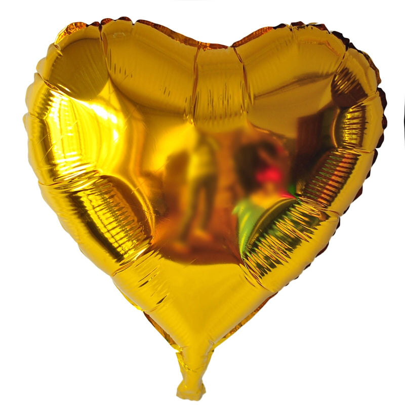 Gold Heart Shaped Foil Balloon - 18inch