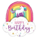 Unicorn Birthday Rainbow Balloon