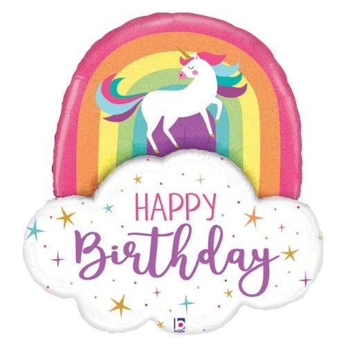 Unicorn Birthday Rainbow Balloon