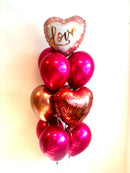 Pink Ombre Love Valentines Day Balloon Bunch