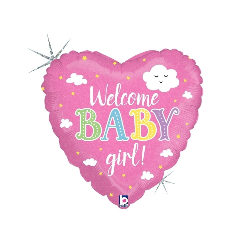 Welcome Baby Girl Balloon