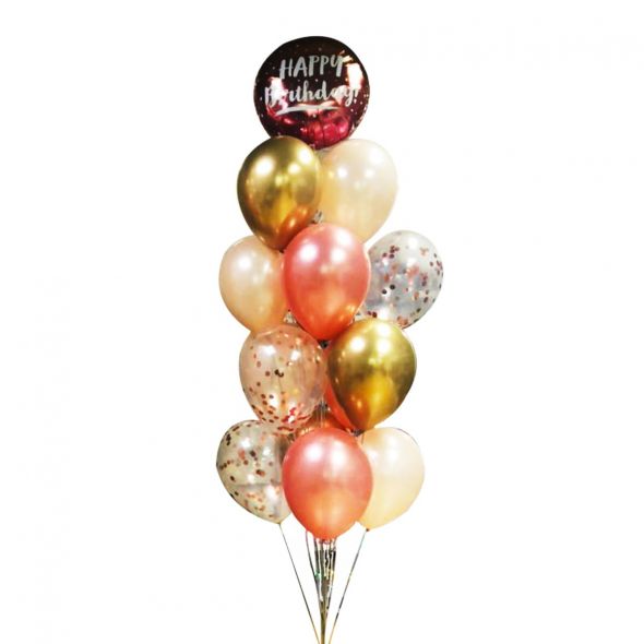 Ombre Rose Gold Balloon Bunch