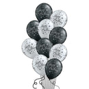 Elegant and Sparkle black and white balloons Birthday Bunch