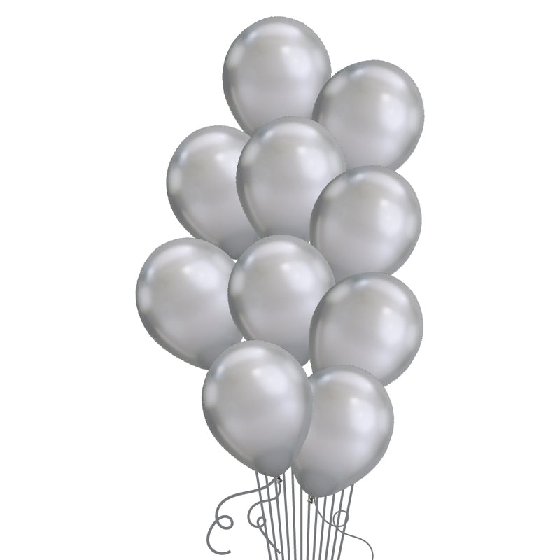 Chrome Silver Balloon Bunch