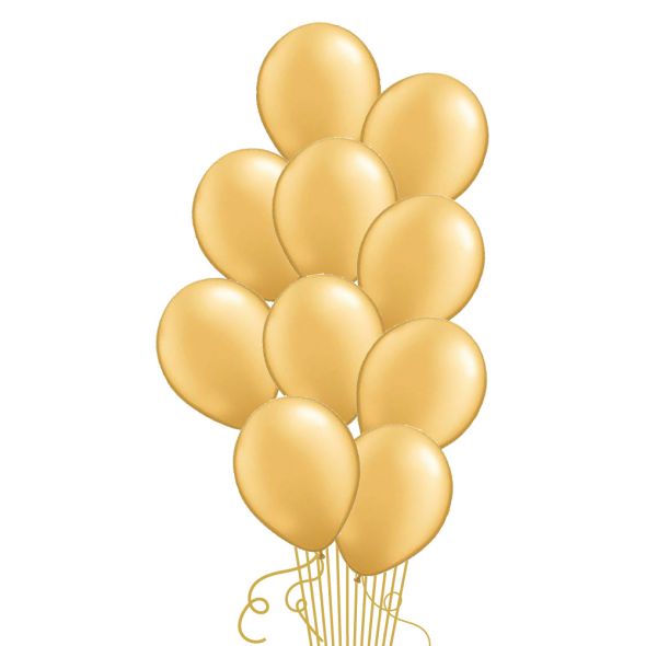 chrome gold balloon bunch