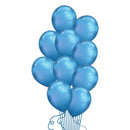Chrome Blue Balloon Bunch