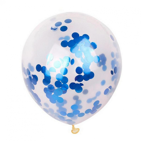 Dark Blue Confetti Balloon