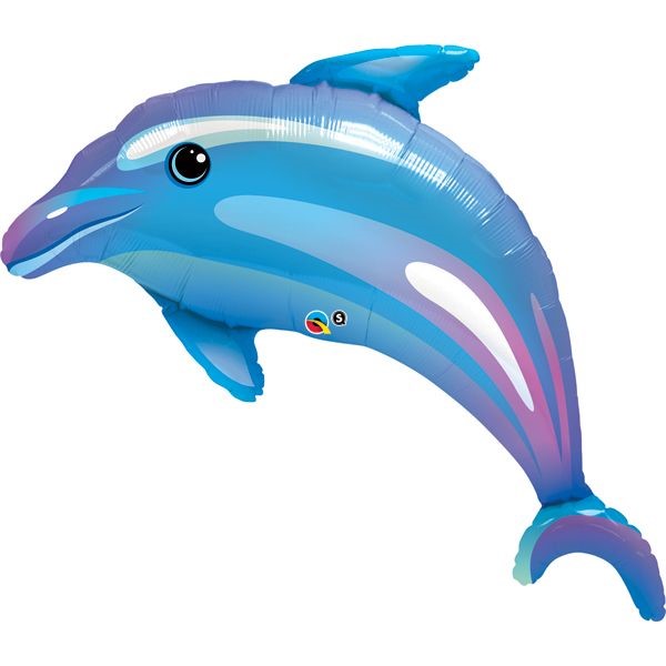 Blue Dolphin Shaped Balloon