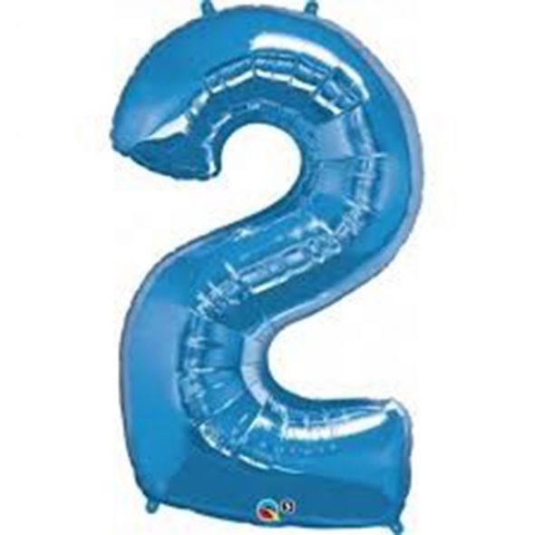 Blue Number 2 Balloon