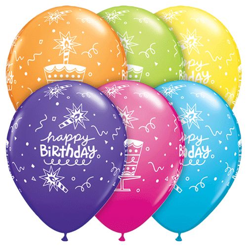 Birthday Cake & Candle Balloon Per Pc