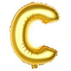 Gold Letter C Balloon