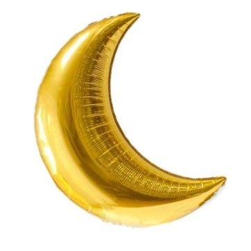 Gold Crescent Moon Balloon