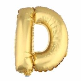 Gold Letter D Balloon