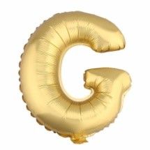 Gold Letter G Balloon