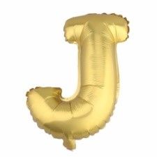 Gold Letter J Balloon