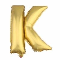 Gold Letter K Balloon