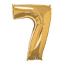 Gold Number 7 Balloon