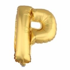 Gold Letter P Balloon