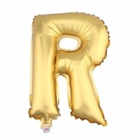 Gold Letter R Balloon