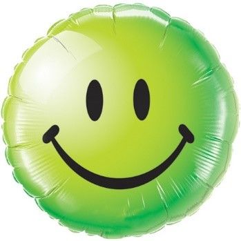 Green Smiley Balloon
