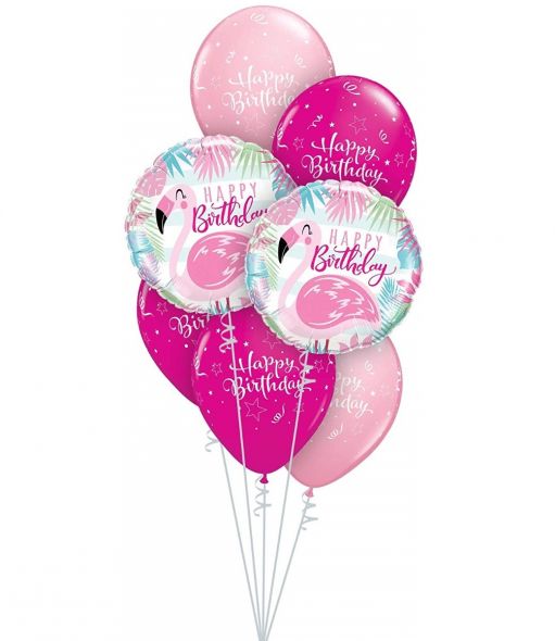 Pink Flamingo Balloon Bunch