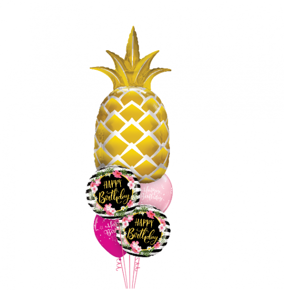 Pineapple & Hibiscus Balloon Bunch