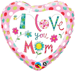 ‘I love You Mom’ Floral Balloon