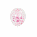 It’s a Girl’ Pink Confetti Balloon