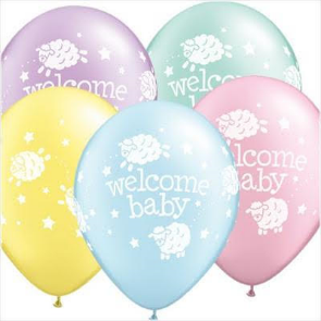 Lamb Print ‘Welcome Baby’ Balloon Per Pc