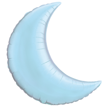 Light Blue Crescent Moon Balloon